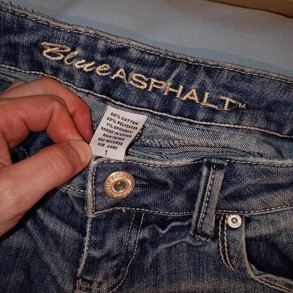 Blue-asphalt Women's Blue and Navy Jeans